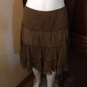 🆕 Finesse Brown Midi Skirt-Medium